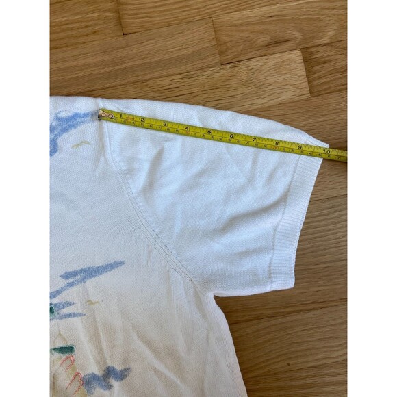 Alfred Dunner Women's 1X Knit Ramie Button Down Short Sleeve Beach Ocean Coast - Picture 7 of 8